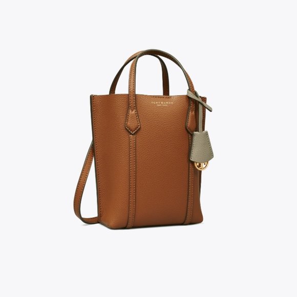 NWT Tory Burch Mini Perry Tote, Light Umber, 142616